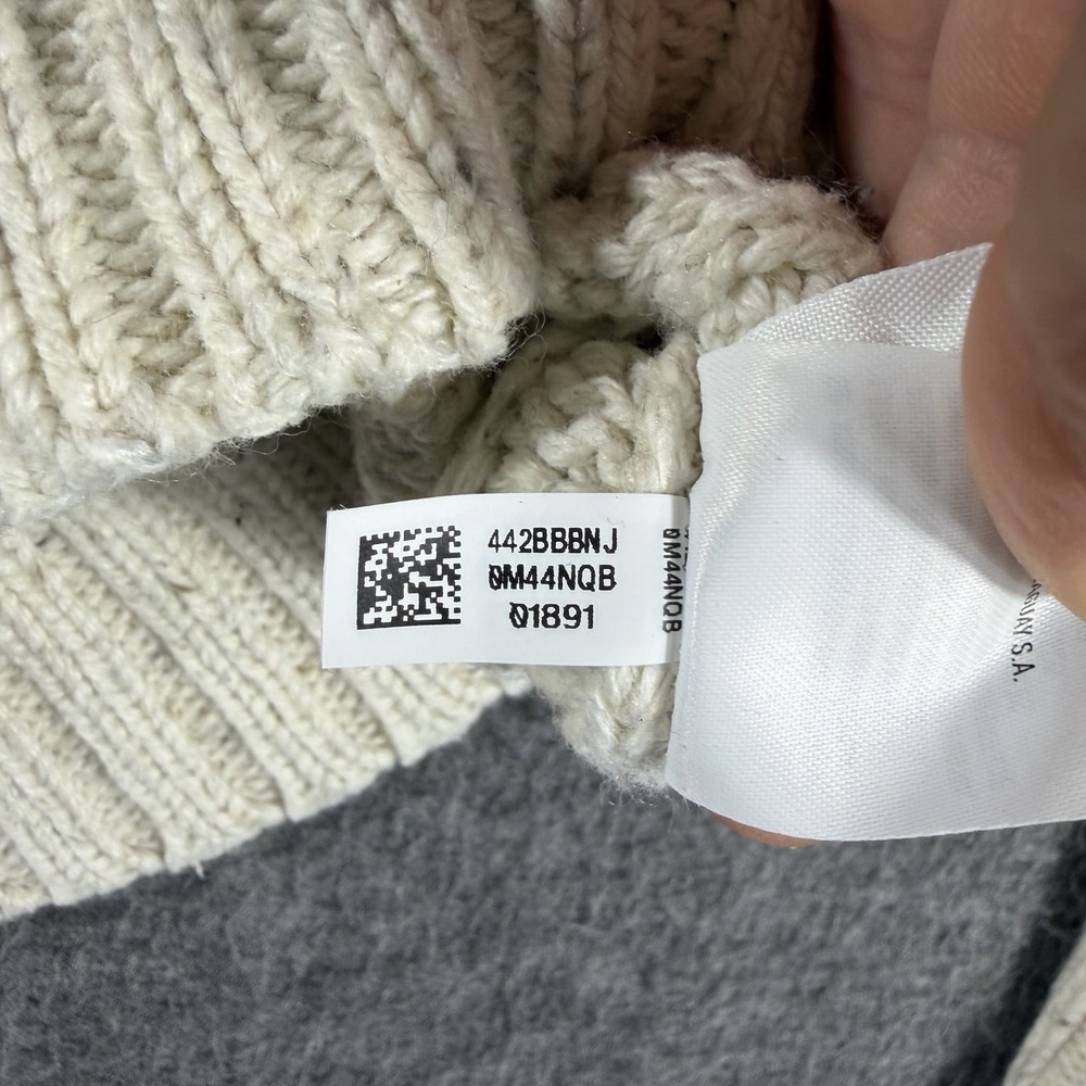 American Eagle Sweater Womens L Cotton Blend Cable Knit Fisherman Minimalist - Picture 8 of 8